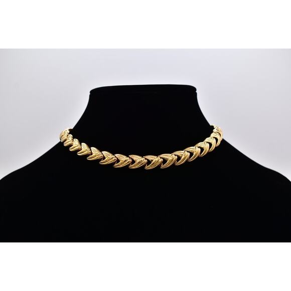 Krementz Jewelry - Krementz Vintage Choker Chain Necklace Linked Gold Tone Chunky Signed 60s BinBQ